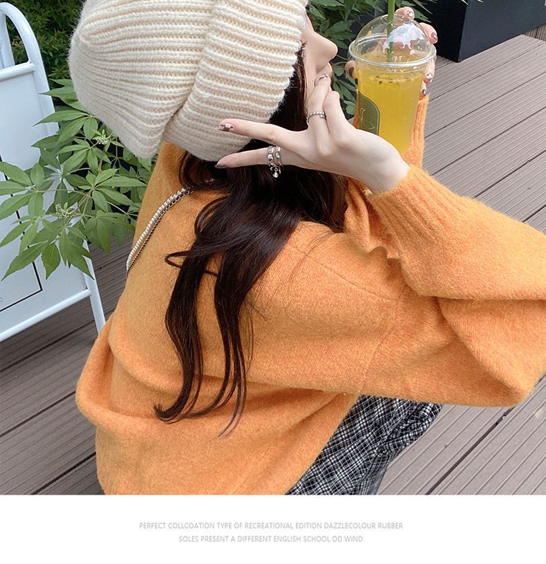 INS thickened warm large edition woolen hat for children's versatile autumn and winter, with a large head, a small face,_voghion.com
