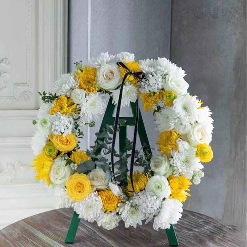 黄白菊花束花篮清明节扫墓祭奠鲜花速递上海北京深圳同城配送888