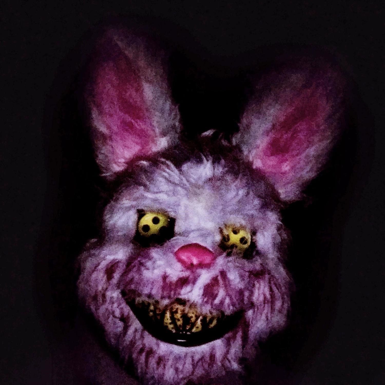 血腥兔面具头套jk恶魔兔k子恐怖吓人万圣节鬼脸网红学生杀手兔拍.