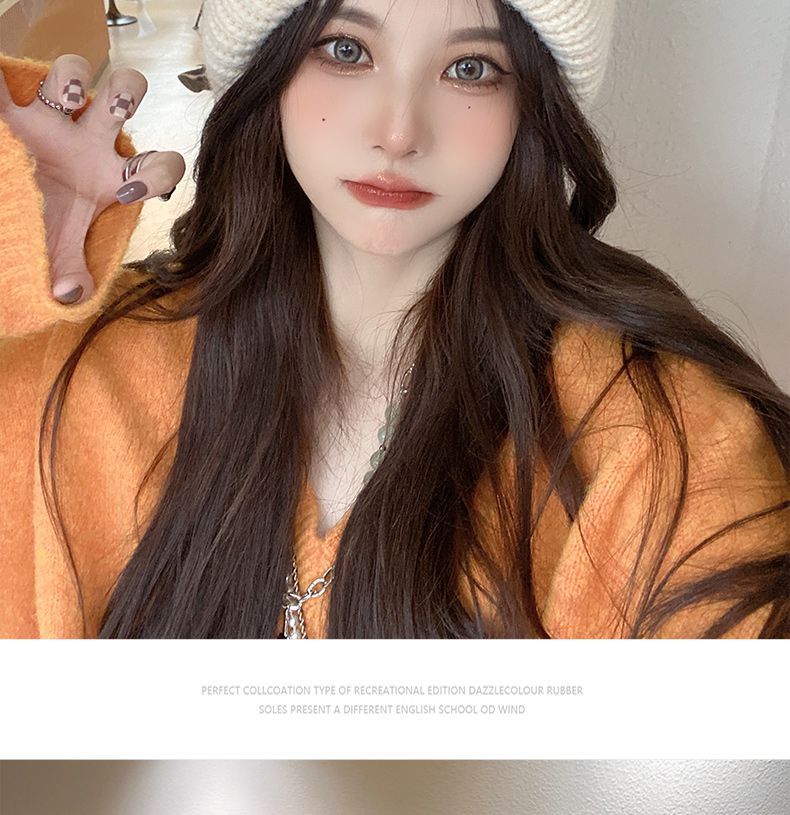 INS thickened warm large edition woolen hat for children's versatile autumn and winter, with a large head, a small face,_voghion.com