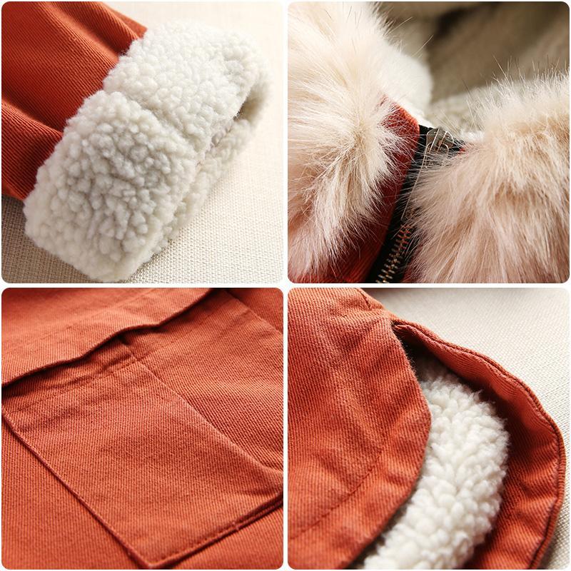 Chic lamb wool coat women's short cotton-padded jacket  autumn and winter new loose foreign style small man big wool-collared cotton-padded jacket