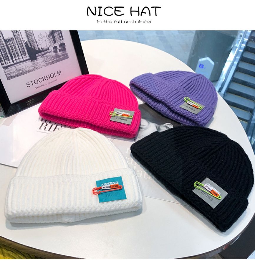 Stickad mössa för herr varm ullmössa vinter modeaccessoar_voghion.com
