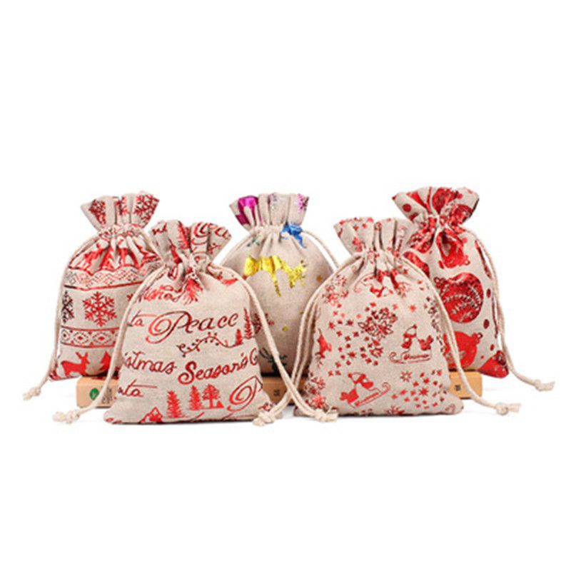 christmas candy bag ecofriendly canvas gift bags new year