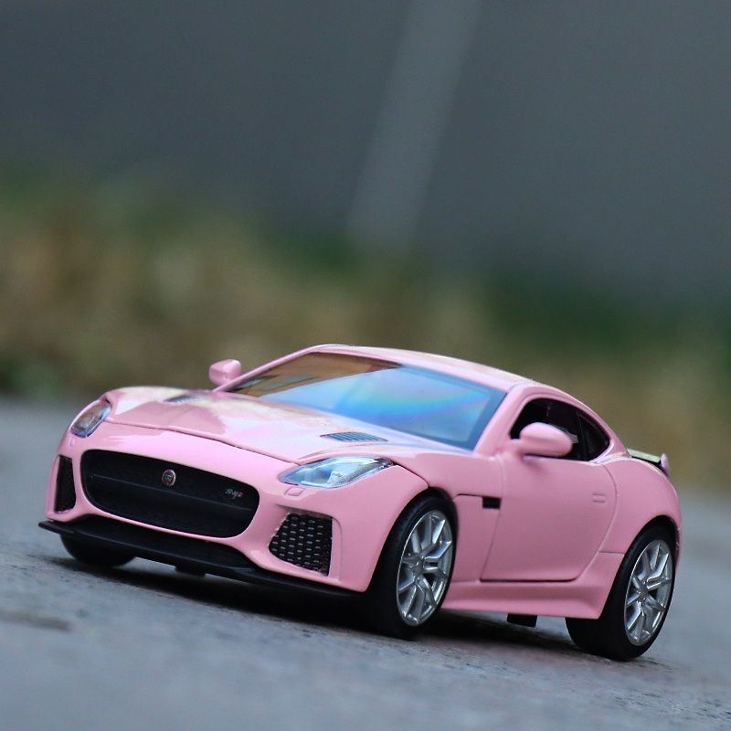 粉色猪1/24大号奔驰G63合金汽车模型回力声光玩具越野车金属六开