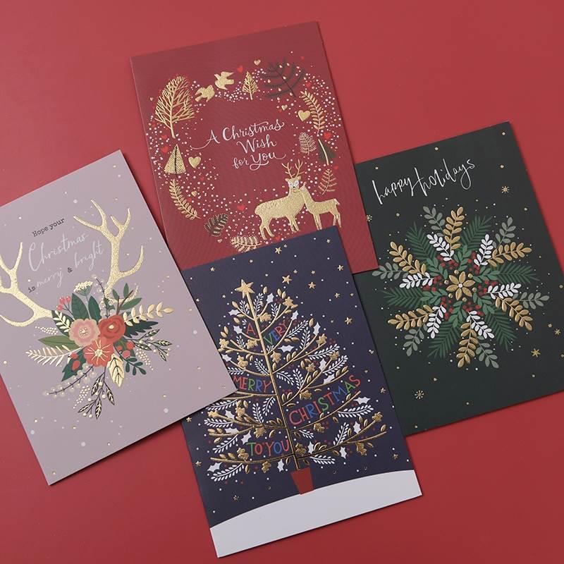 a large christmas cards business gift wish card 卡圣诞.