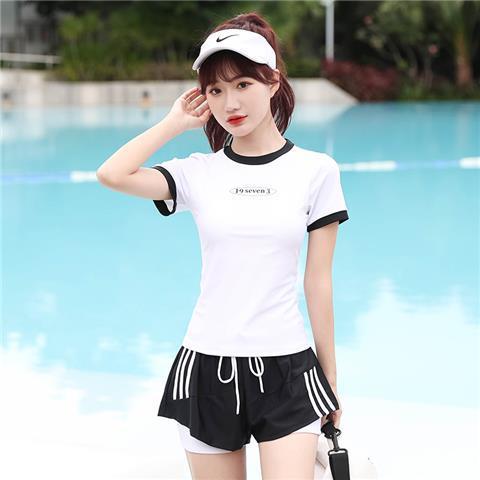 Hot Spring Swimsuit Female  New Fashion Conservative Junior High School Split Sports Swimsuit Cover Belly Slim Swimsuit