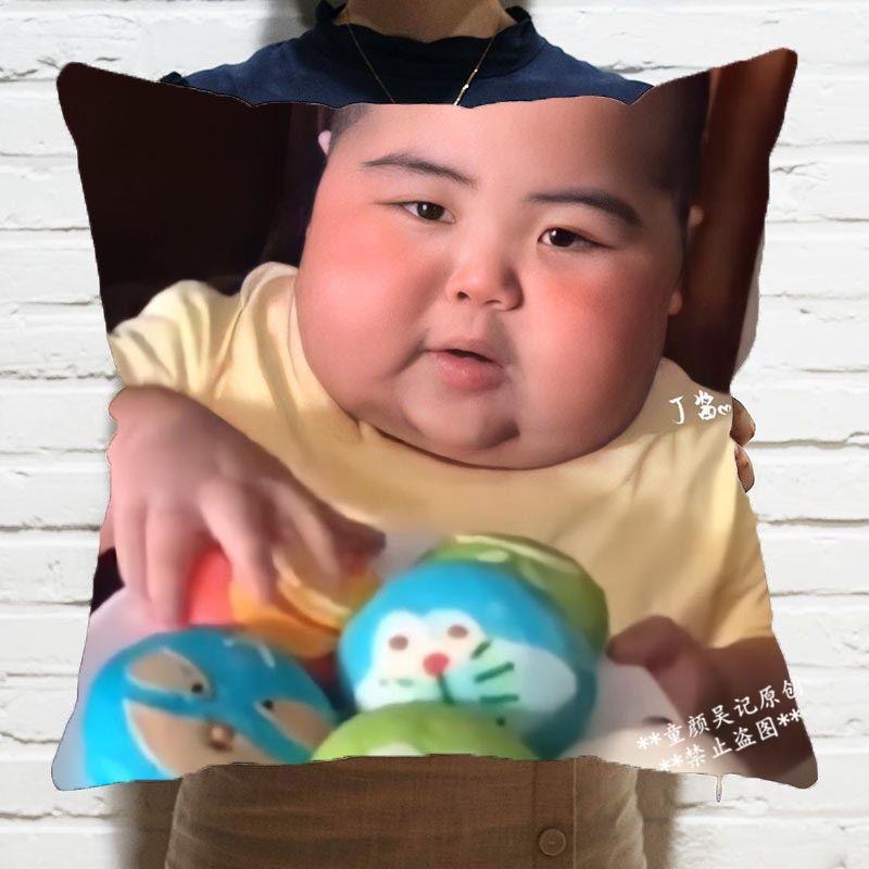 tatan抱枕印尼小胖子大头可爱表情包睡觉枕头床头沙发