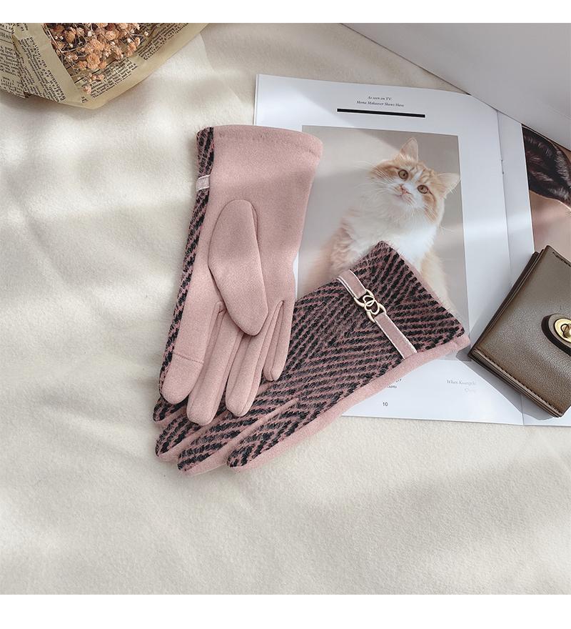 The Temperature of Two Hearts~Warm Gloves for Women in Autumn and Winter Fashionable Velvet Riding to Prevent Cold_voghion.com