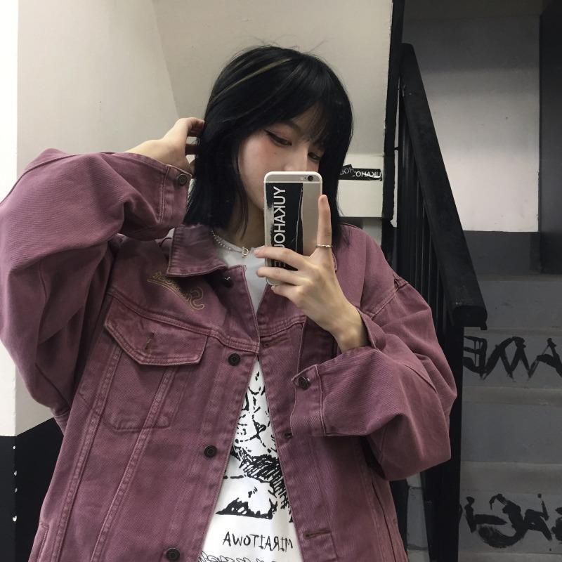 2022 autumn new Korean style American retro denim jacket loose casual long-sleeved work jacket jacket women's fashion