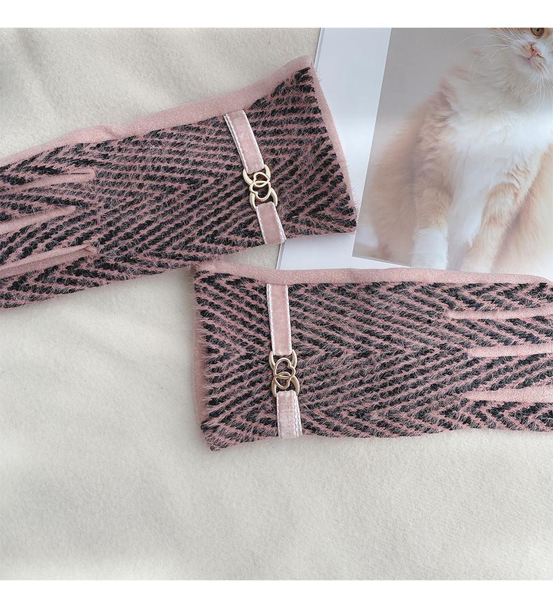 The Temperature of Two Hearts~Warm Gloves for Women in Autumn and Winter Fashionable Velvet Riding to Prevent Cold_voghion.com