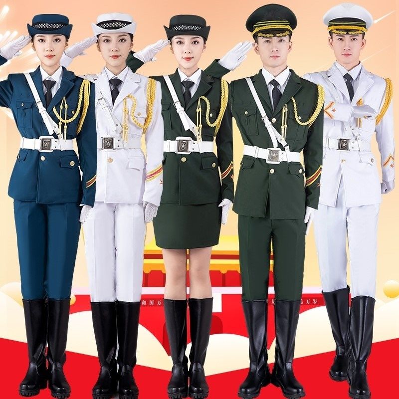 国旗班仪仗队服装升旗仪式服装成人乐队服军乐演出服礼服军乐队