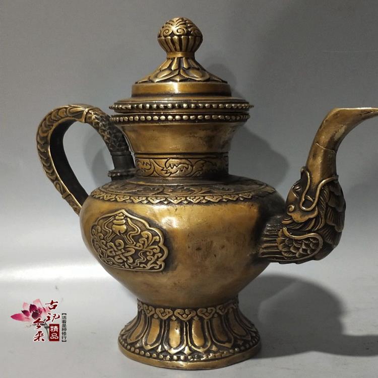 【祖传】纯铜龙壶龙头壶铜酒壶水壶茶具酒具家居工艺礼品装饰摆件