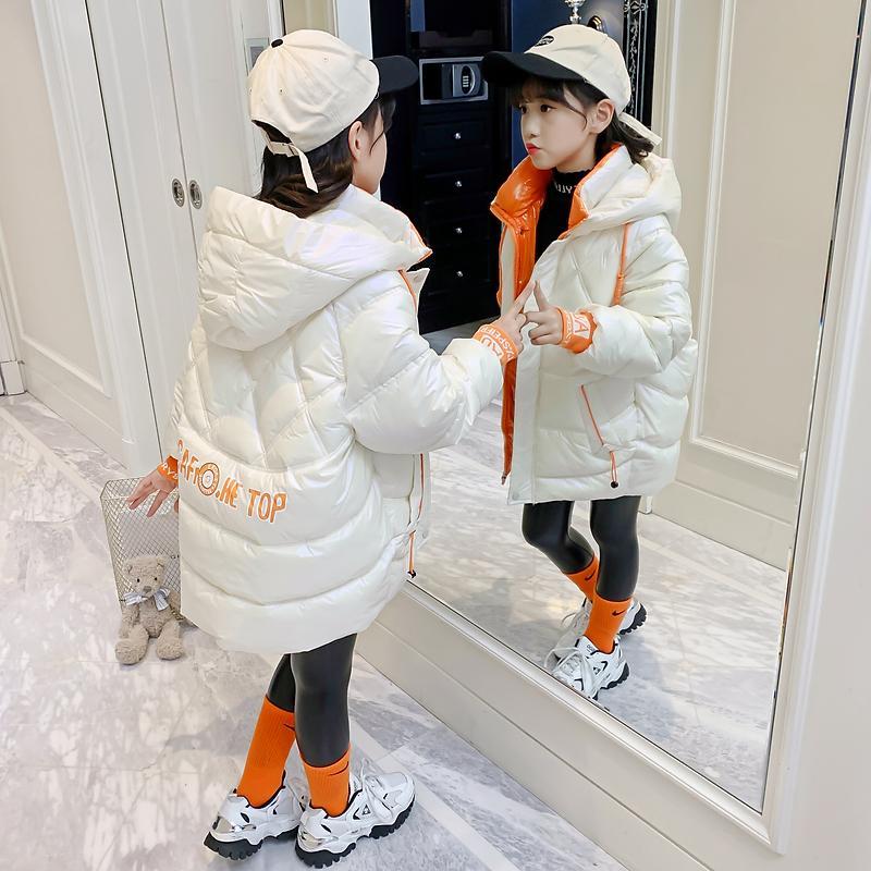 女童棉衣外套2021新款冬装洋气加厚羽绒棉服儿童冬季童装女孩棉袄