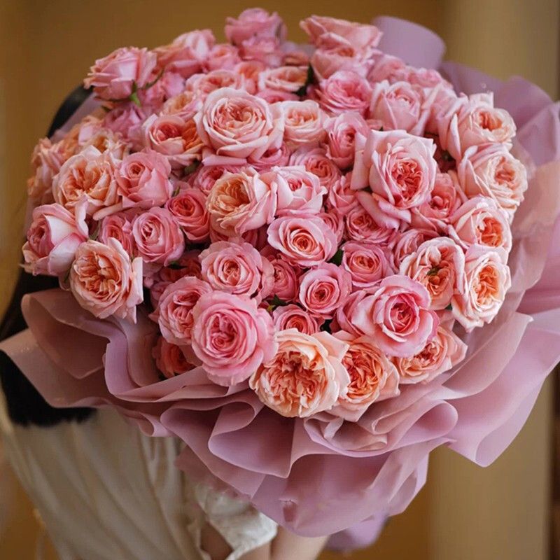 岚黛 鲜花同城配送99朵粉荔枝玫瑰花束生日礼物求婚告白纪念日送