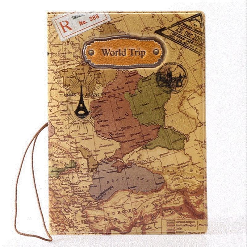 travel passport cover map patterns passport holder cover ide
