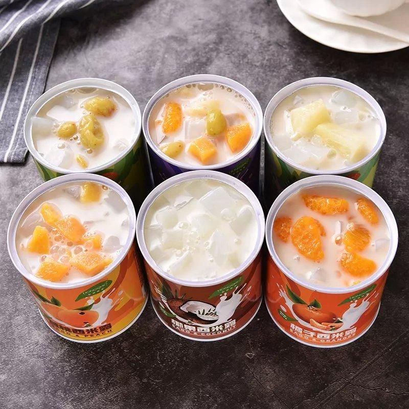 酸奶水果罐头2/4/6罐混合装整箱西米露黄桃罐头午后橘子菠萝椰果