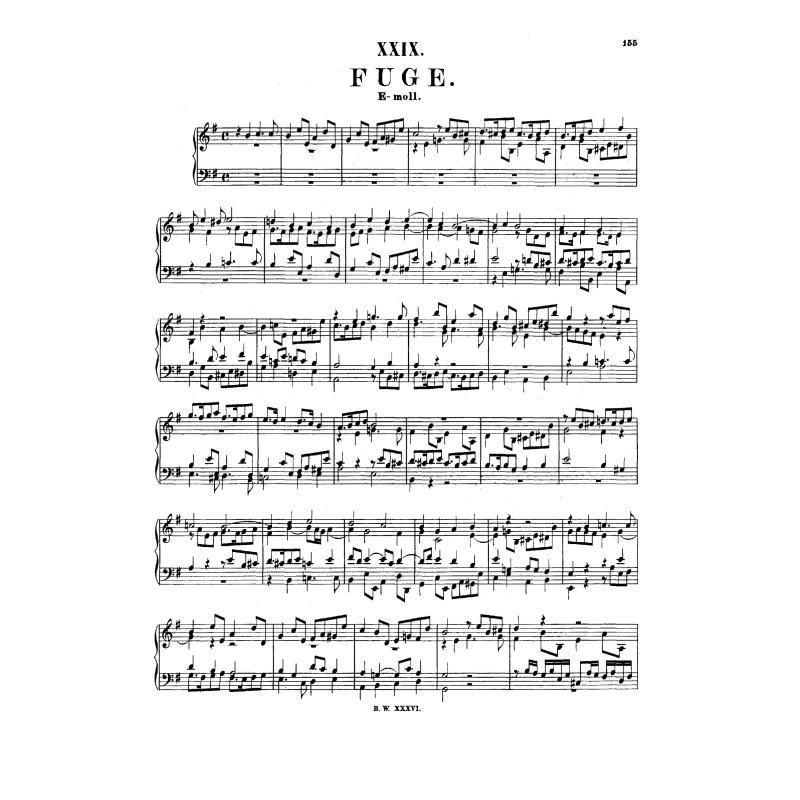 e 小调赋格, bwv 945巴赫原版五线谱钢琴谱