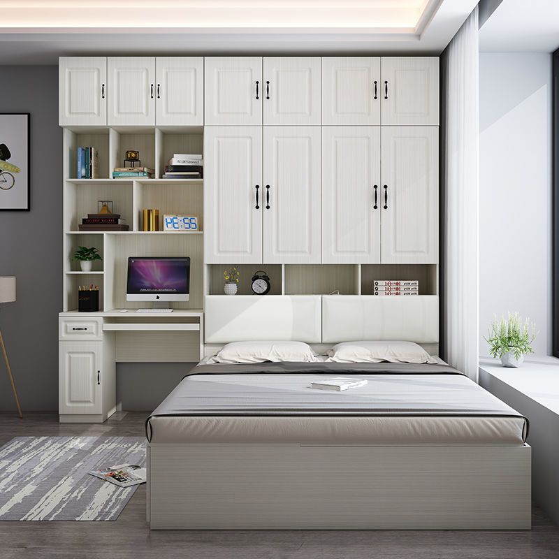 新品榻榻米床柜一体现代简约卧室多功能储物高箱衣柜床一体隐形双