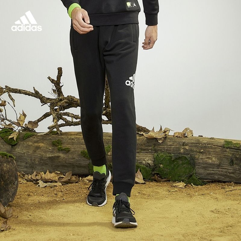 adidas 阿迪达斯 官网男装运动健身保暖加绒针织束脚裤