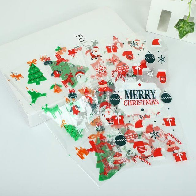 50pcs santa claus tree christmas decoration gift bags