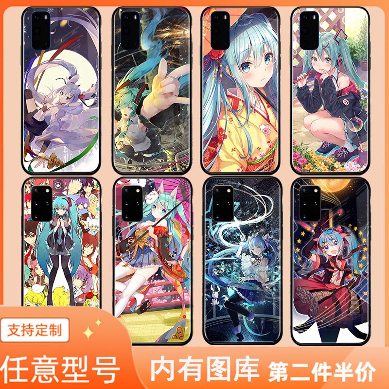 三星note9/10初音未来miku手机壳适用20ultra/s20/s11e千本樱玻璃