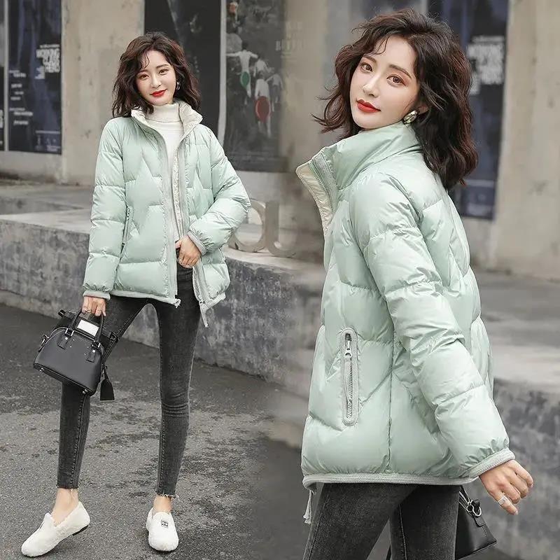 短款羽绒服女2021冬季新款韩版休闲百搭保暖白鸭绒小个子立领外套