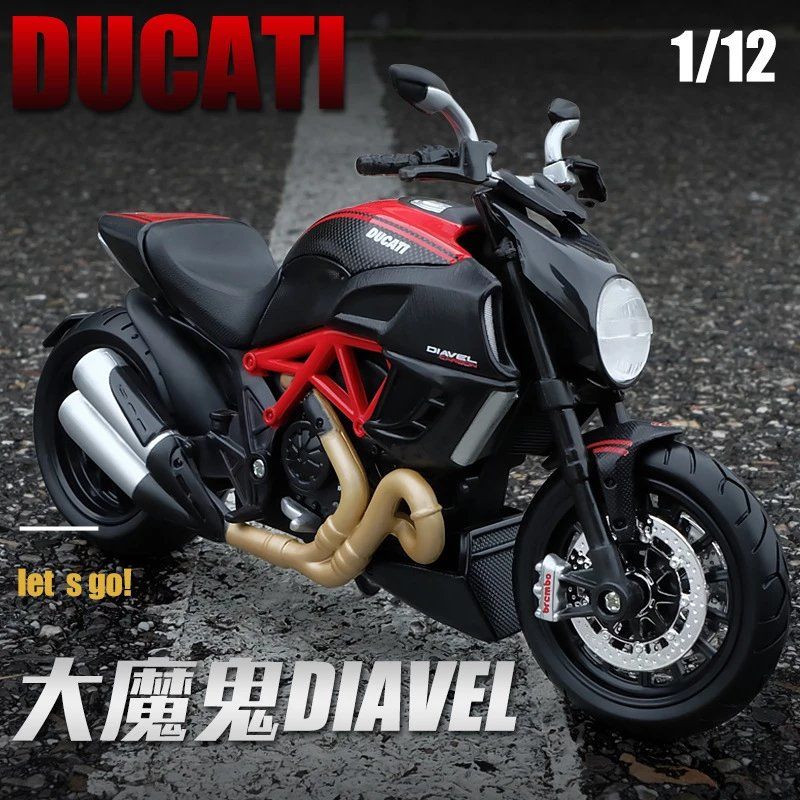 1:12杜卡迪大魔鬼摩托车模型仿真合金成人收藏玩具机车模型【2月20