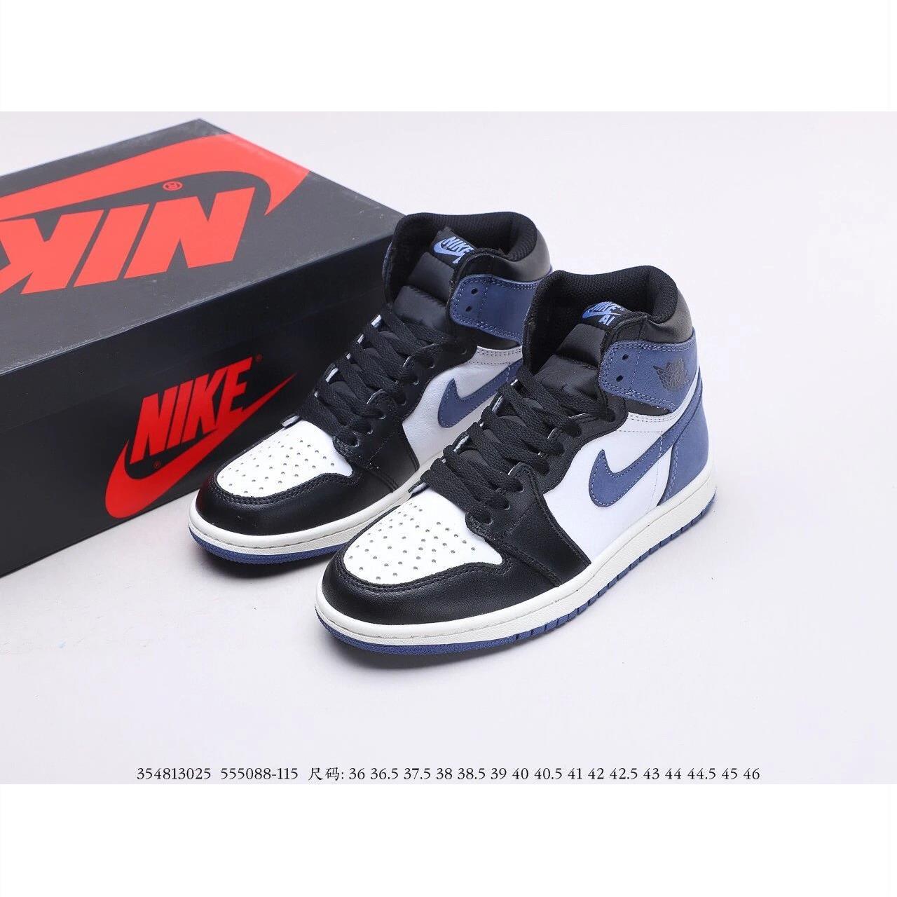 1 retro high aj1六冠王贪玩蓝月蓝脚趾篮球鞋男女篮球鞋