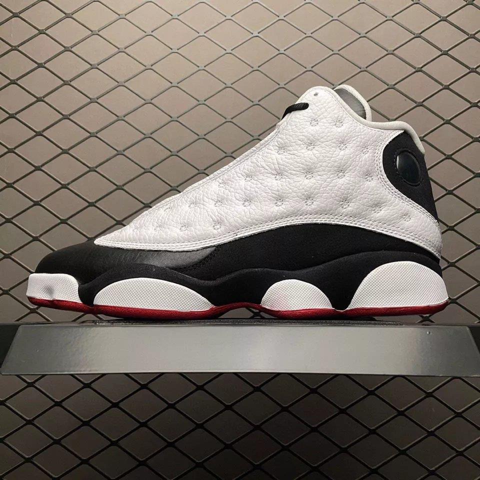 纯原 air 13 aj13 熊猫黑白高帮情侣篮球鞋 414571-104