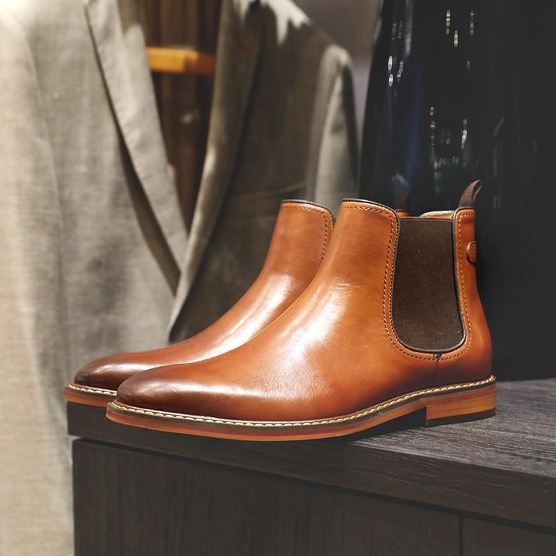 desai/德赛【双11提前购】商务休闲男靴切尔西靴男ds867805h【3月17
