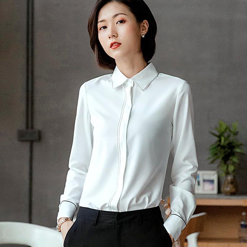新颖哥弟特专柜正品女装2020秋冬新款长袖衬衫女雪纺
