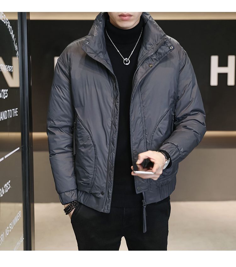 2023 Winter Nieuwe heren staande kraag donsjack Verdikte warme jas Koreaanse casual trend donsjack_voghion.com
