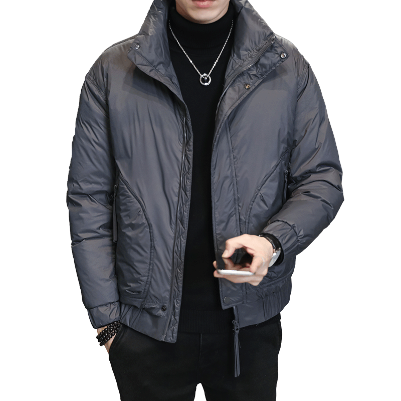 2023 Winter Nieuwe heren staande kraag donsjack Verdikte warme jas Koreaanse casual trend donsjack_voghion.com
