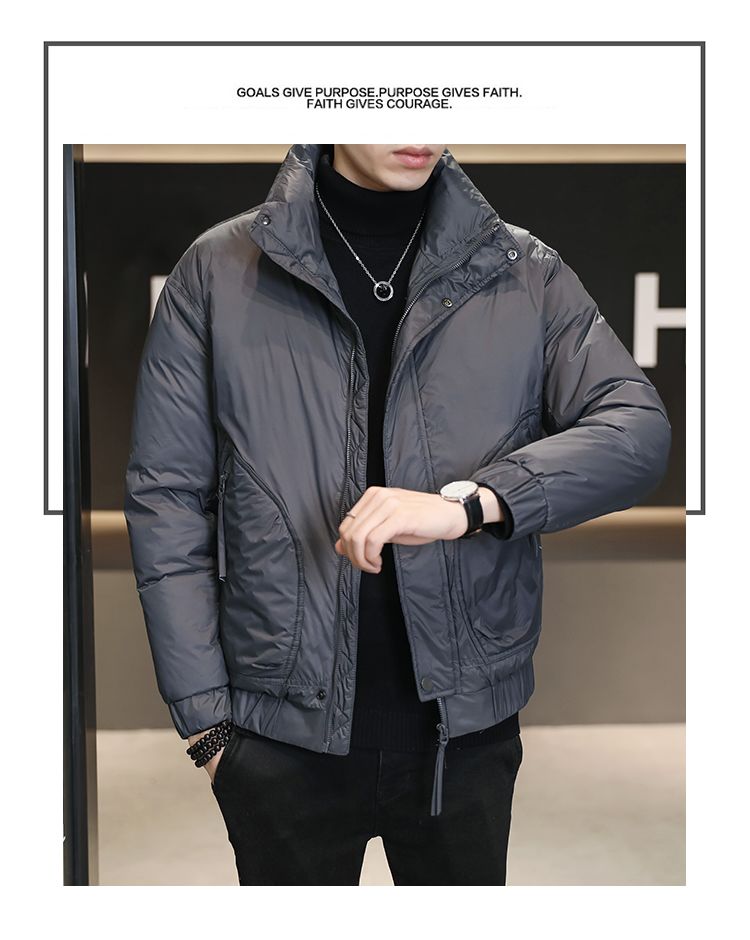 2023 Winter Nieuwe heren staande kraag donsjack Verdikte warme jas Koreaanse casual trend donsjack_voghion.com