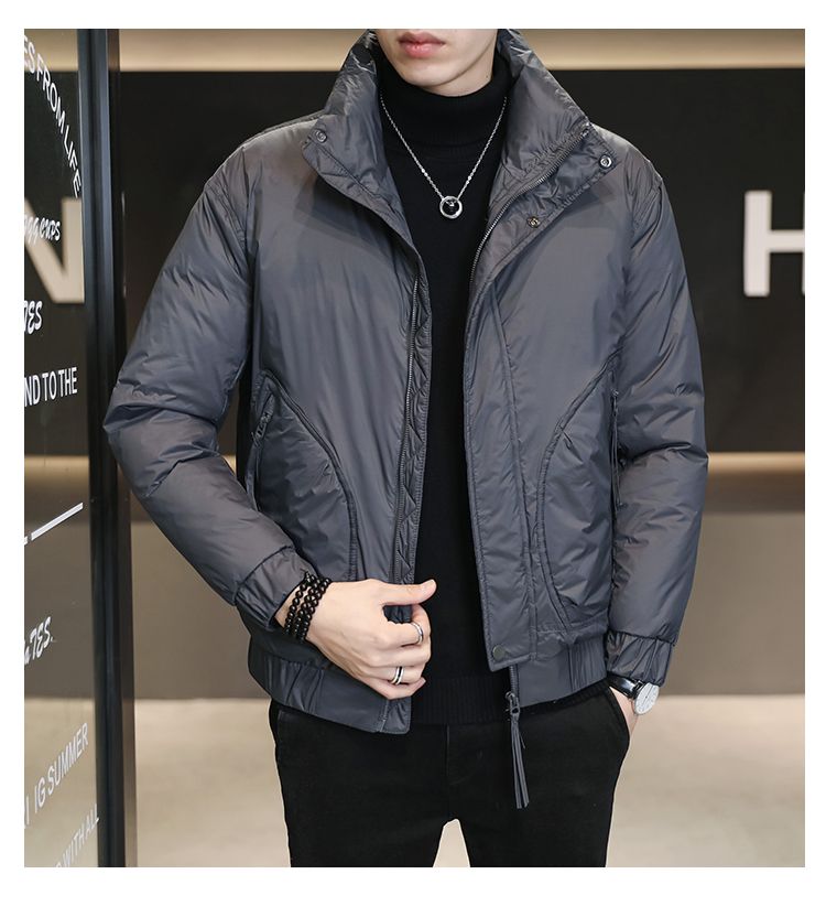 2023 Winter Nieuwe heren staande kraag donsjack Verdikte warme jas Koreaanse casual trend donsjack_voghion.com