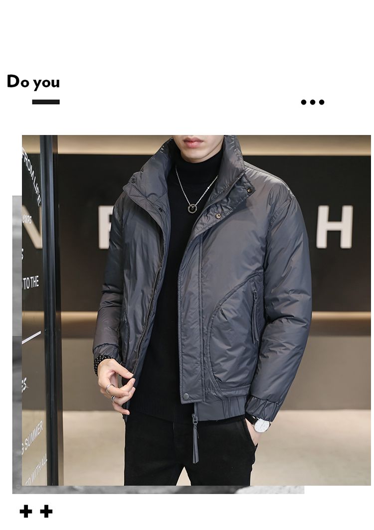 2023 Winter Nieuwe heren staande kraag donsjack Verdikte warme jas Koreaanse casual trend donsjack_voghion.com