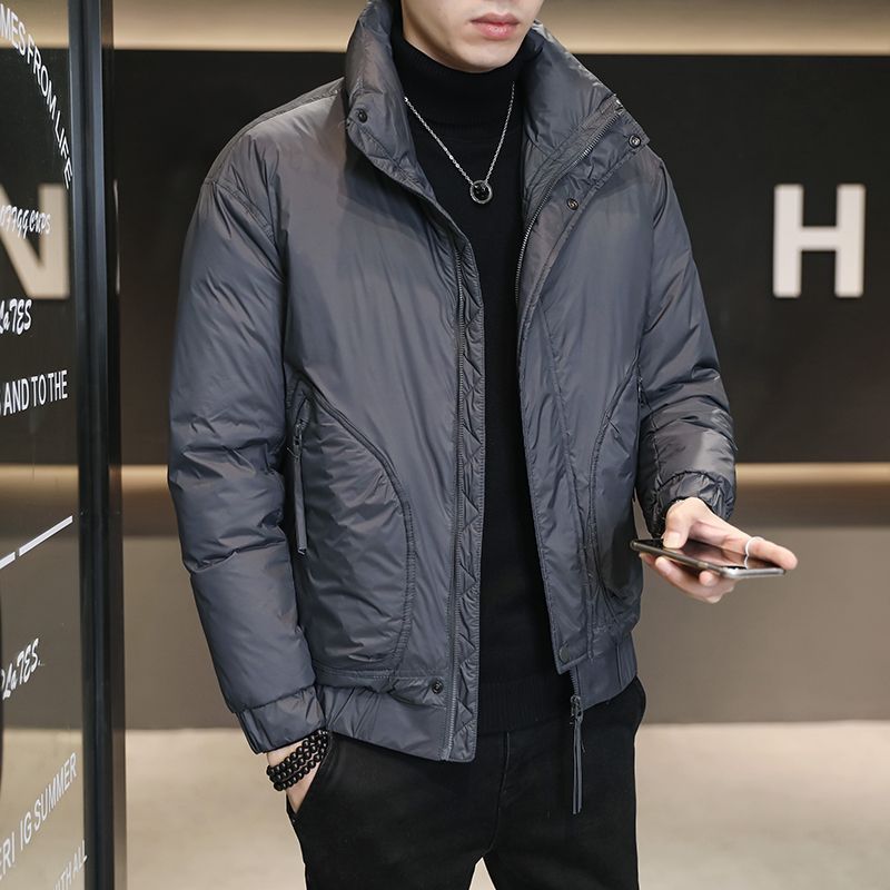 2023 Winter Nieuwe heren staande kraag donsjack Verdikte warme jas Koreaanse casual trend donsjack_voghion.com