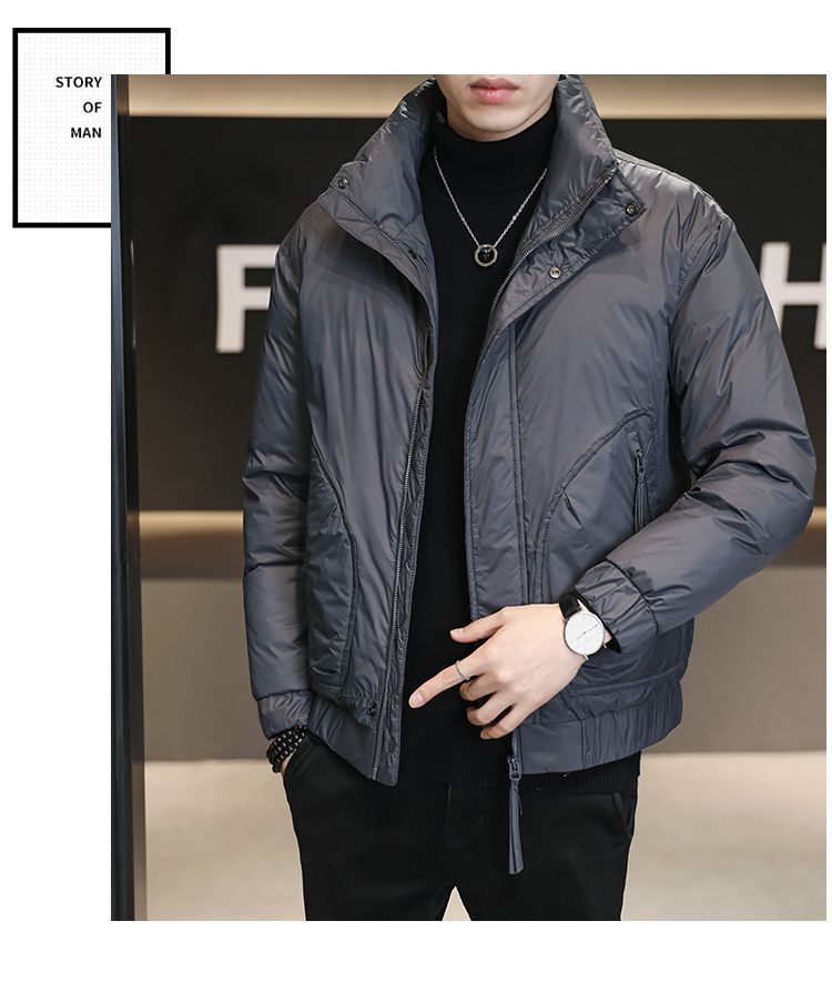 2023 Winter Nieuwe heren staande kraag donsjack Verdikte warme jas Koreaanse casual trend donsjack_voghion.com
