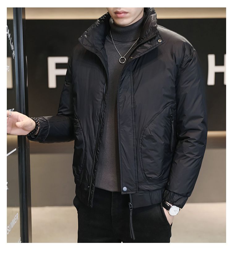 2023 Winter Nieuwe heren staande kraag donsjack Verdikte warme jas Koreaanse casual trend donsjack_voghion.com
