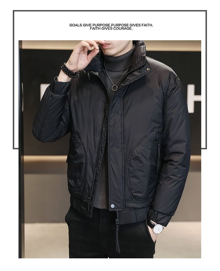 2023 Winter Nieuwe heren staande kraag donsjack Verdikte warme jas Koreaanse casual trend donsjack_voghion.com