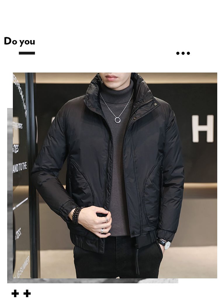 2023 Winter Nieuwe heren staande kraag donsjack Verdikte warme jas Koreaanse casual trend donsjack_voghion.com