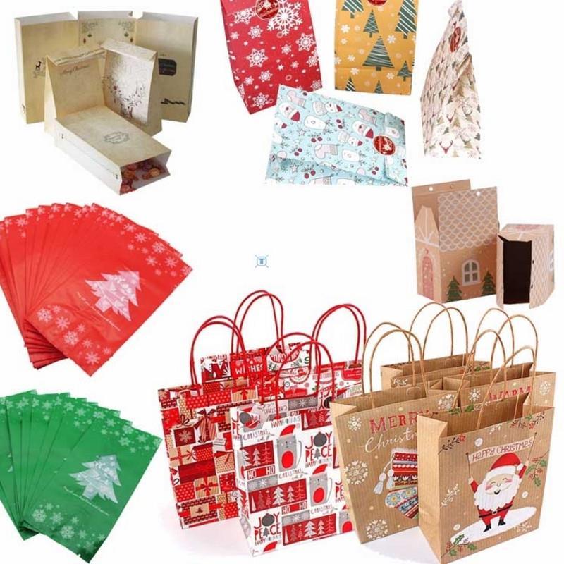 christmas paper gift box bags christmas decorations for home