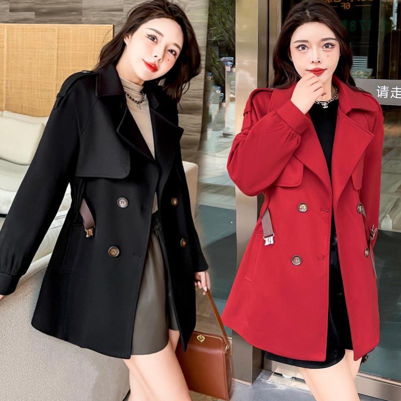 迅仕荷塘区靓伊人服饰店秋冬季新款女士收腰显瘦毛呢外套加厚双面【3