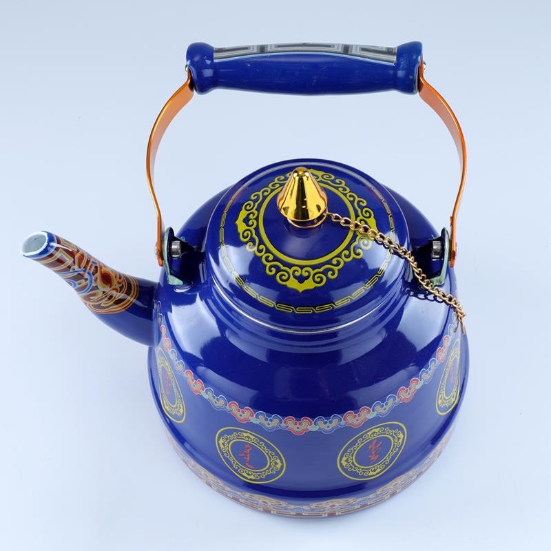 蒙族特色八寶搪瓷奶茶壺民族工藝藏族酥油茶燒水壺蒙餐餐具伴手禮