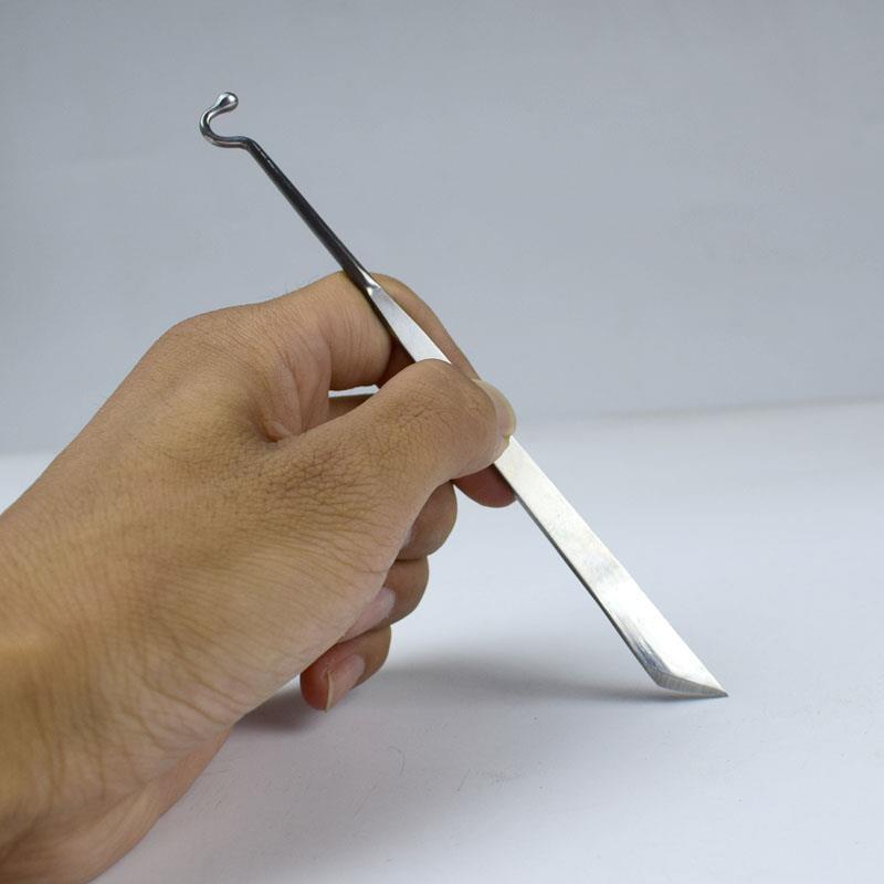 兽用阉猪刀柳叶煽猪刀去势刀手术刀双刃带尾球母猪大小挑花工具新