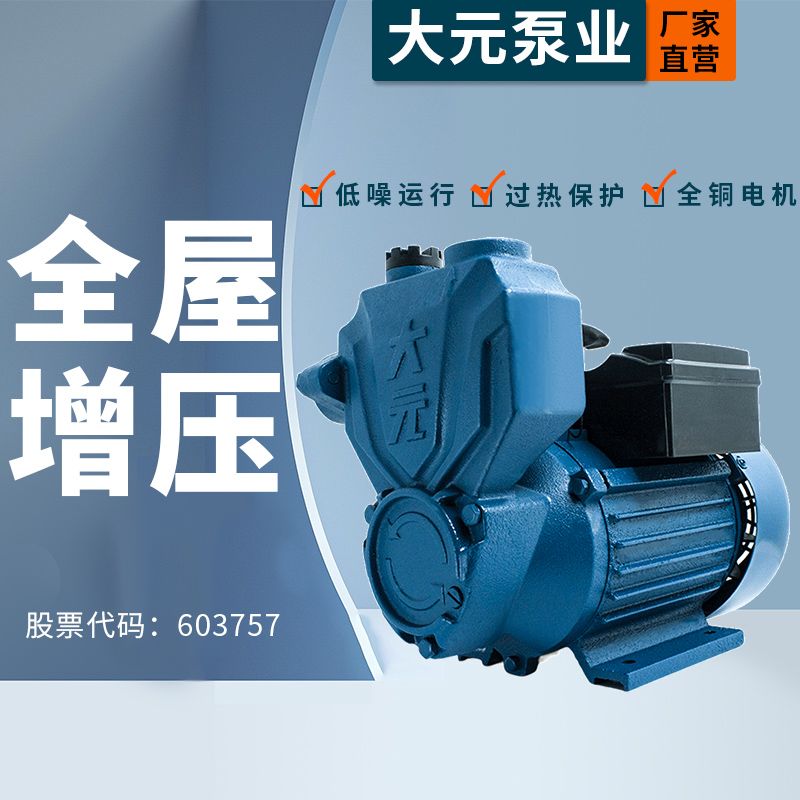 大元wzb自吸泵家用管道自来水增压泵冷热水小型抽水泵220v抽水机