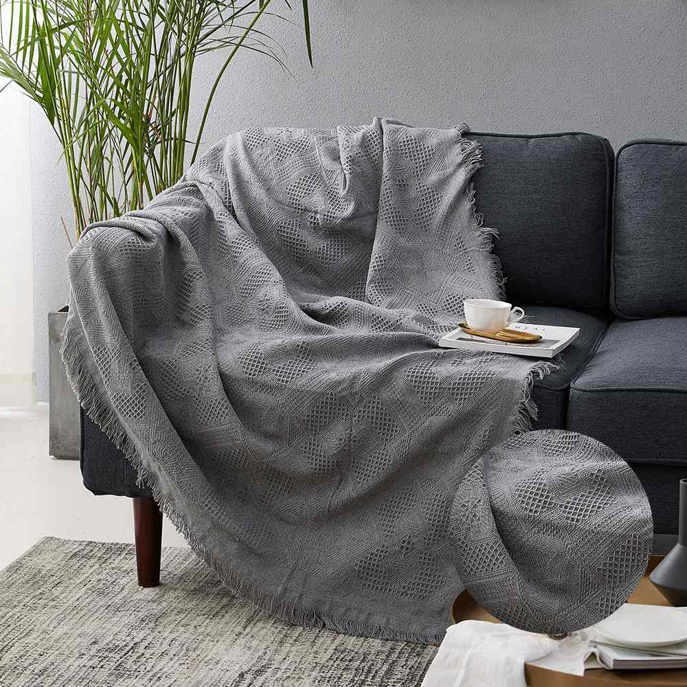 北欧沙发盖布沙发套罩沙发巾全盖通用沙发垫ins单人沙发盖巾罩毯