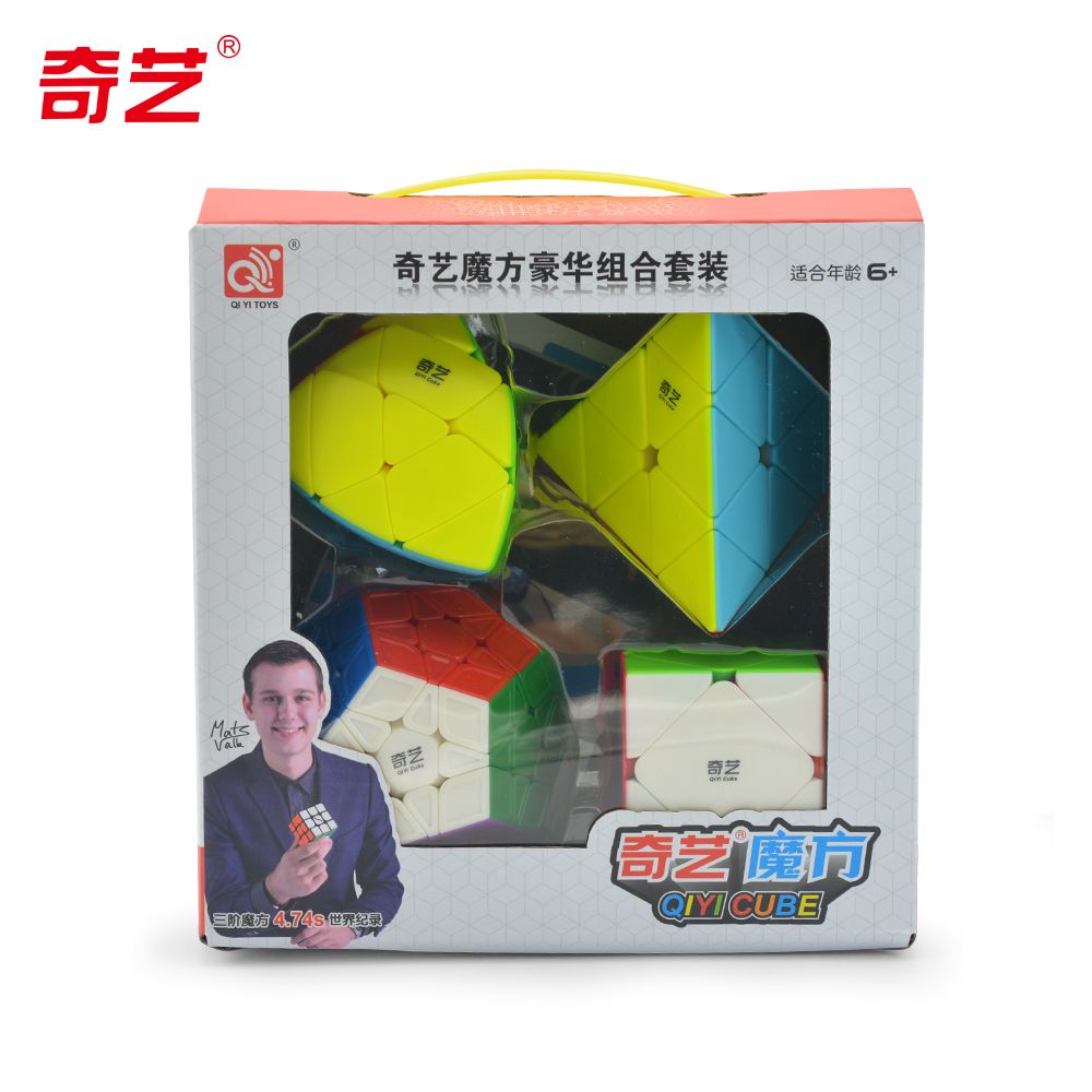 奇艺魔方格三阶粽子魔方魔粽顺滑实色免贴纸小孩早教智力益智玩具