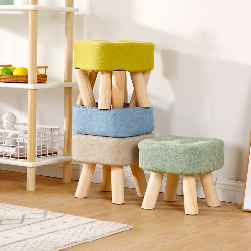 实木小凳子家用小板凳客厅换鞋凳子网红圆凳茶几凳矮凳布艺小椅子