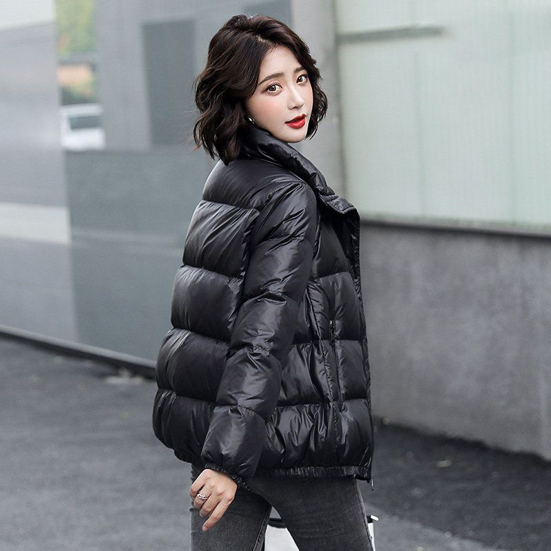 高梵羽绒服女2021年新款亮面短款小个子今年流行爆款设计感小众冬